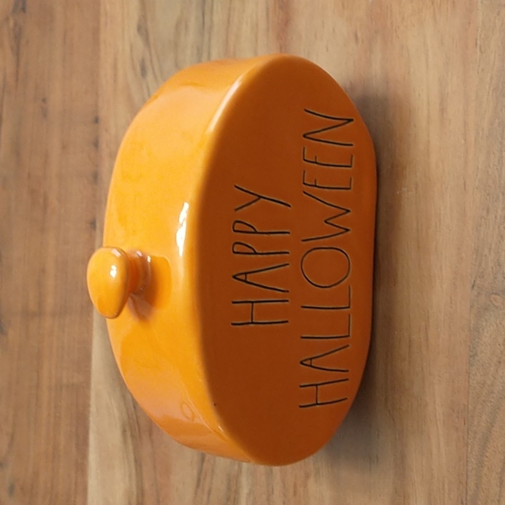 NWT Rae Dunn happy halloween Orange